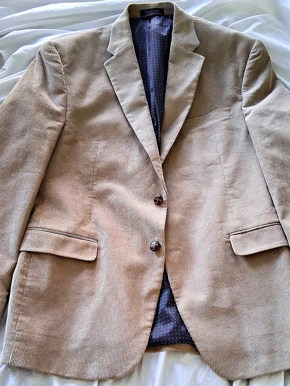 Chaps Men's Corduroy Blazer in Brown Like New Slim Fit 42R